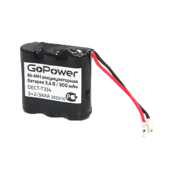 Аккумулятор для радиотелефонов GoPower T314 PC1 NI-MH 300mAh (1/15/300)