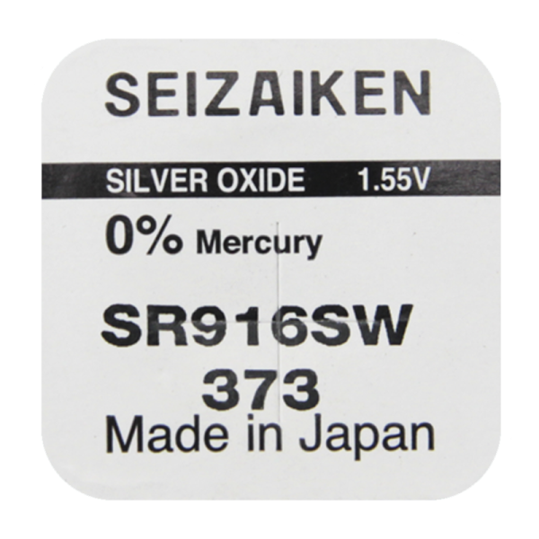 Батарейка SEIZAIKEN 373 (SR916SW) Silver Oxide 1.55V (1/10/100/1000)