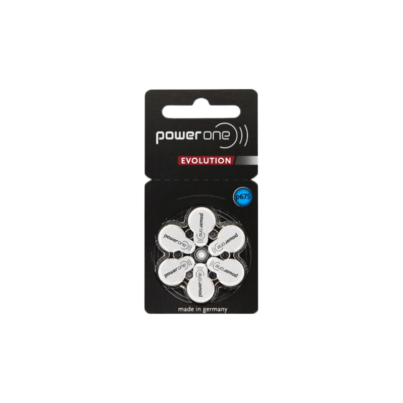 Батарейка PowerOne ZA675 Evolution BL6 Zinc Air 1.45V (6/60/300)