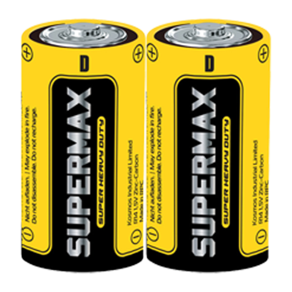 Батарейка Supermax Super R20 D Shrink 2 Heavy Duty 1.5V (2/24/192)