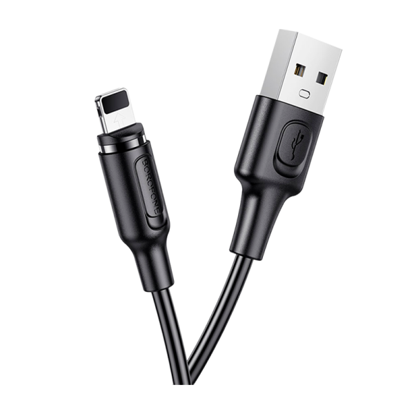 Кабель Borofone BX41 USB (m)-Lightning (m) 1.0м 2.4A ПВХ магнит черный (1/360)