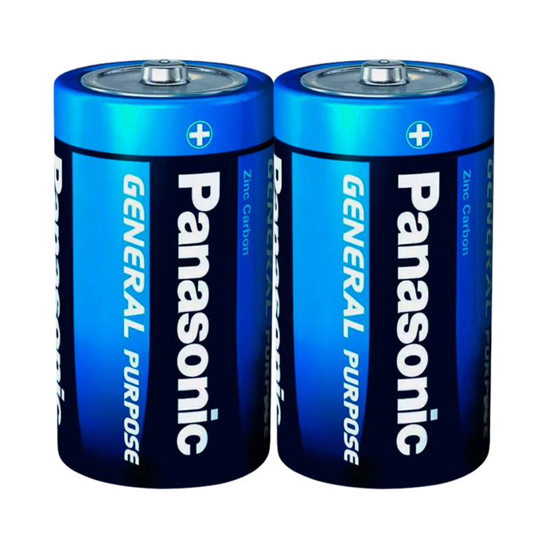 *Батарейка Panasonic GENERAL Purpose R20 D Shrink 2 1.5V (2/24/288) 