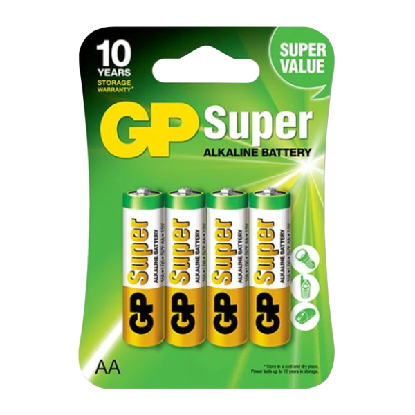 Батарейка GP Super LR6 AA BL3+1 Alkaline 1.5V (4/40/320) R