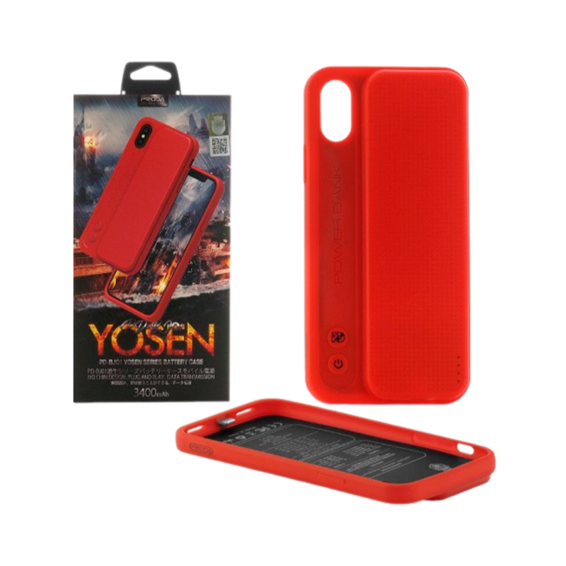 Внешний аккумулятор Proda PD-BJ01 Yosen для Apple iPhone X/XS/11Pro 3400mAh красный