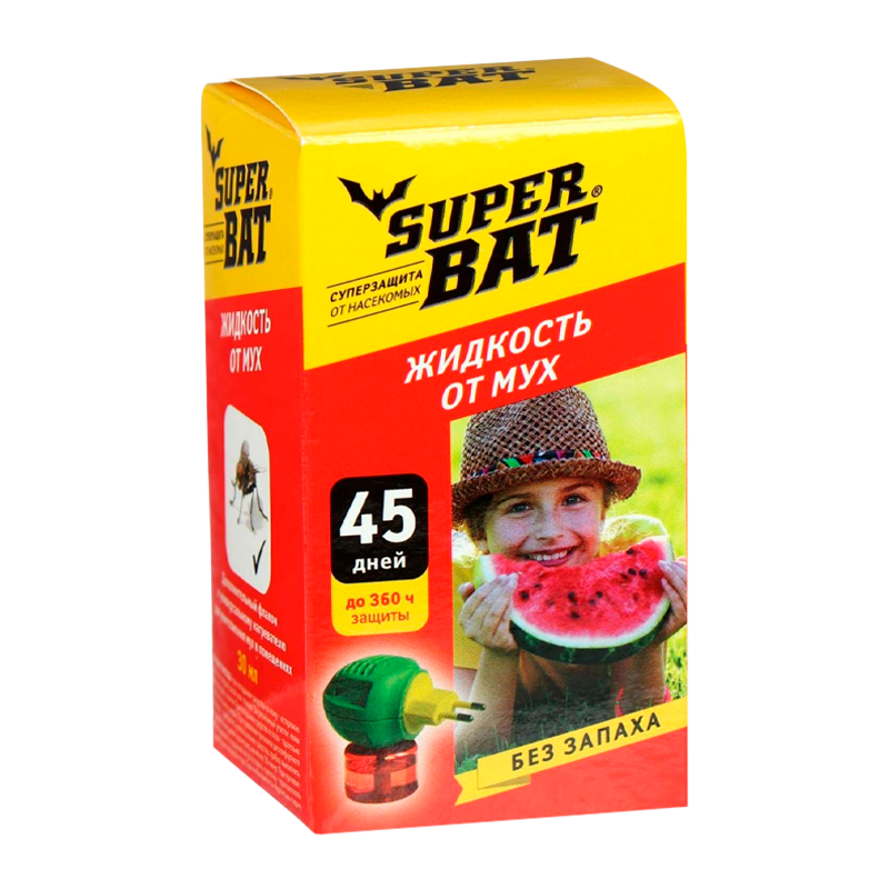 Жидкость от мух SuperBAT 45 дней 30мл (1/24)