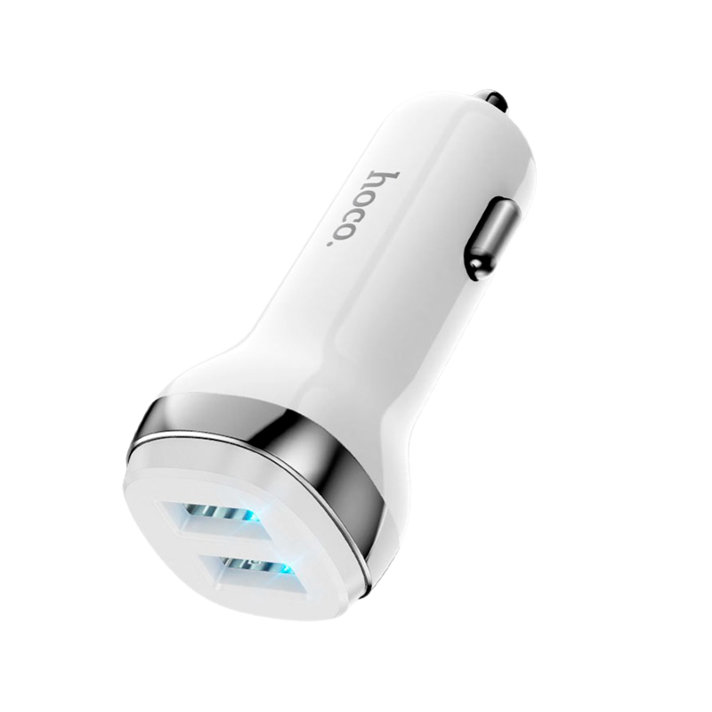 Автомобильное З/У HOCO Z40 2USB 2.4A белый (1/12/120)