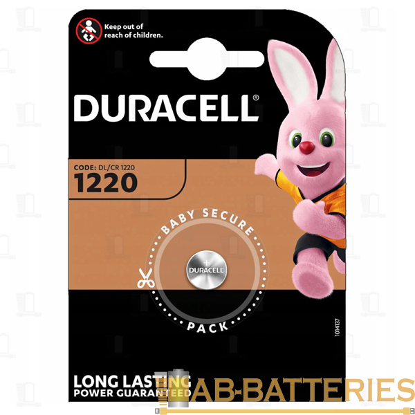 Батарейка Duracell CR1220 BL1 Lithium 3V (1/10/100)