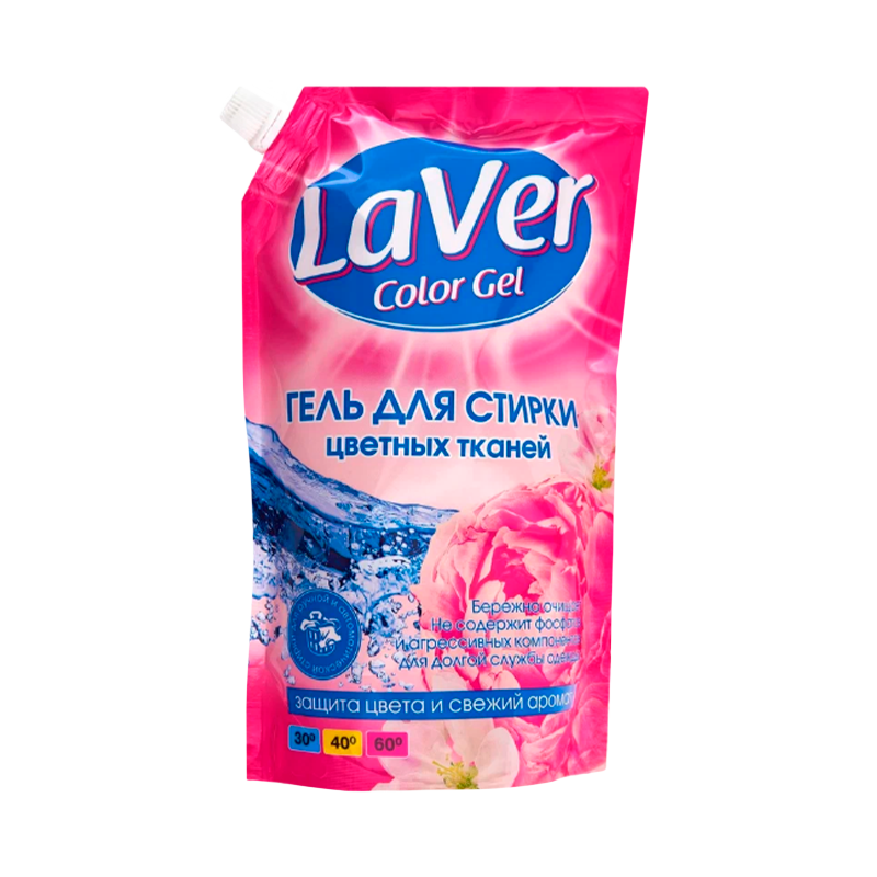 Гель для стирки цветного белья LaVer 1л дой-пак (1/6/90)