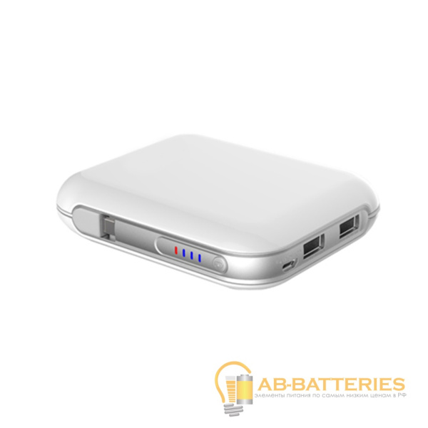 Зарядное устройство ROBITON POWER BANK Li10.4-W белый/серебристый  BL1 (1/20)
