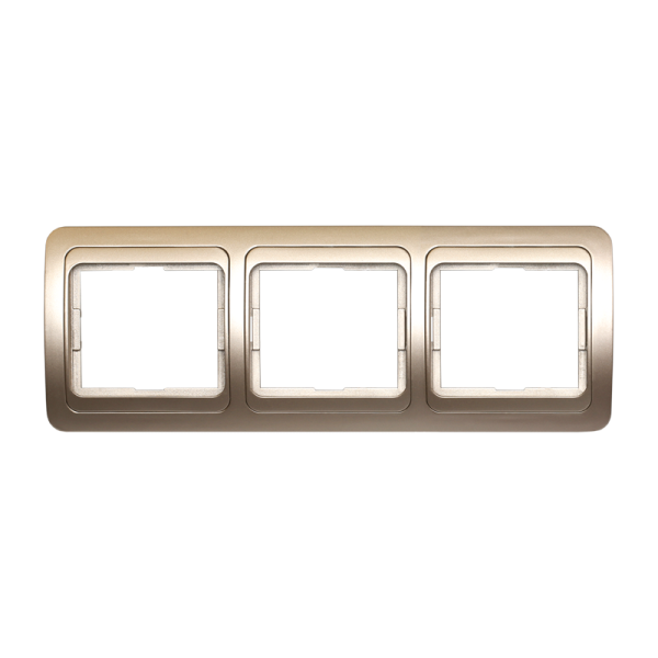 Рамка Smartbuy 3-местная горизонтальная шампань "Марс"