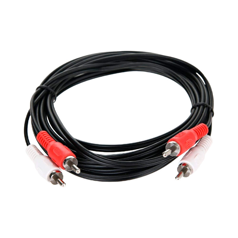 Кабель ENERGY POWER 2xRCA (m)-2xRCA (m) 3.0м ПВХ черный в пакете (1/300)