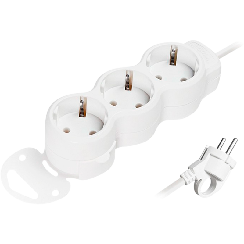 Удлинитель Smartbuy NEW 3р.С/З 16A 7.0м ПВС 3x1мм² белый