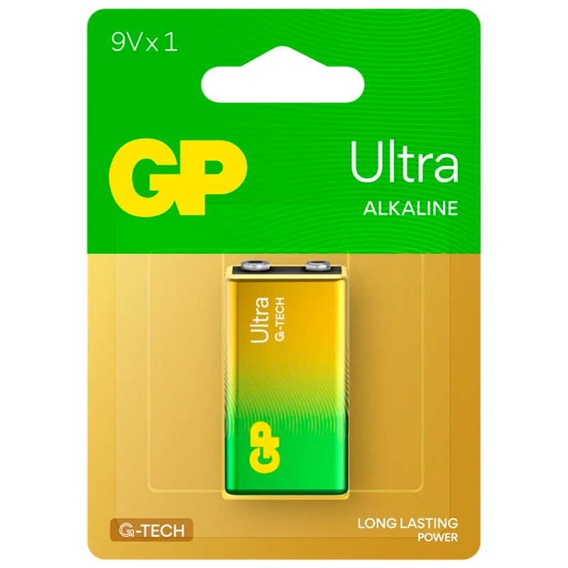 Батарейка GP ULTRA G-Tech Крона 6LR61 BL1 Alkaline 9V (1/10/200)