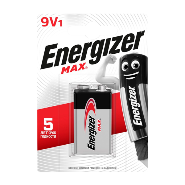 Батарейка Energizer MAX Крона 6LR61 BL1 Alkaline 9V (1/12)