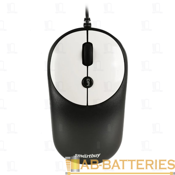 Мышь проводная Smartbuy 382 ONE классическая USB черный белый (1/40)