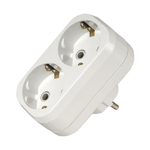 Разветвитель Makel 2р.С/З белый 10031 (1/20)