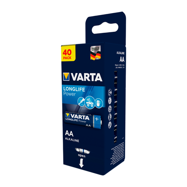 Батарейка Varta LONGLIFE POWER (HIGH ENERGY) LR6 AA BOX40 Alkaline 1.5V (4903) (40/320)