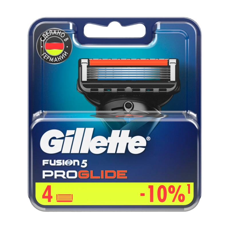 Сменные кассеты Gillette FUSION PROGLIDE 5 лезвий 4шт. (цена за 1 шт) (4/40)