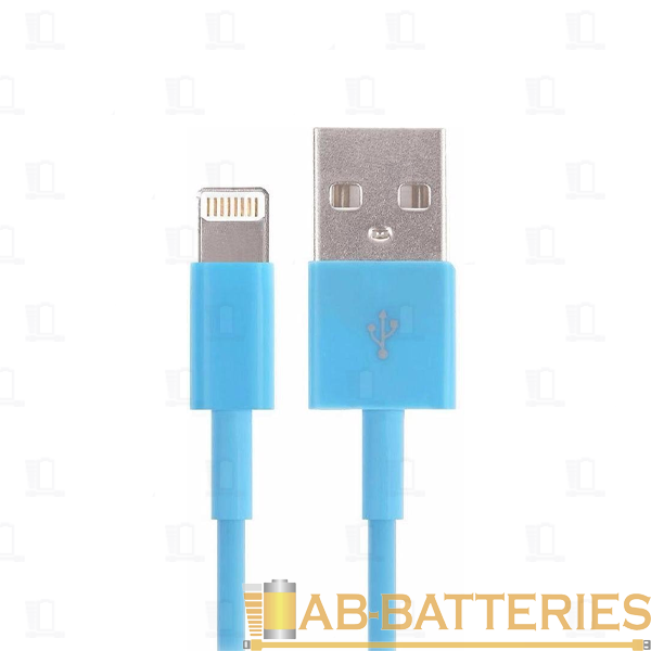 Кабель Smartbuy iK-512c USB (m)-Lightning (m) 1.2м 2.1A силикон голубой (1/500)