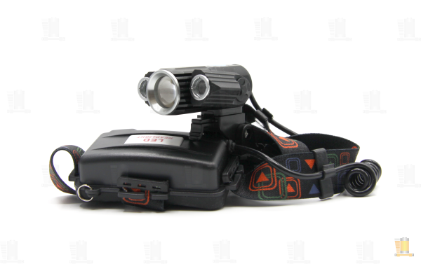 Фонарь налобный Без бренда HT-673 COB от аккумулятора 4 режима черный