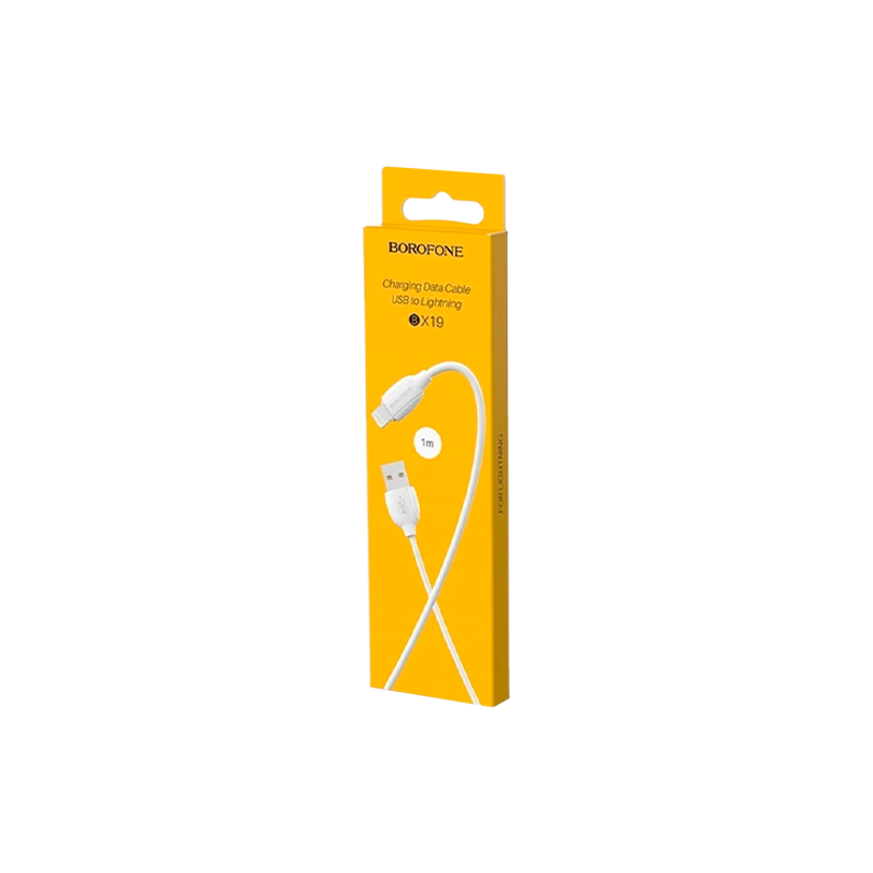Кабель Borofone BX19 USB (m)-Lightning (m) 1.0м 2.4A ПВХ белый (1/648)