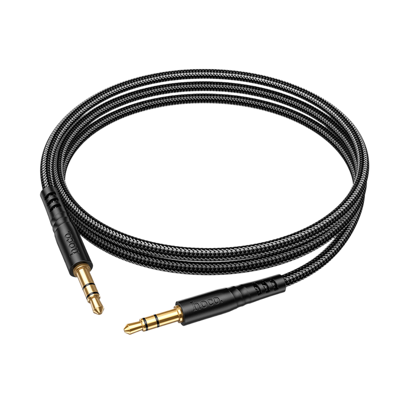 Кабель AUX HOCO UPA24 Jack 3.5mm (m)-Jack 3.5mm (m) 1.0м нейлон черный (1/420)