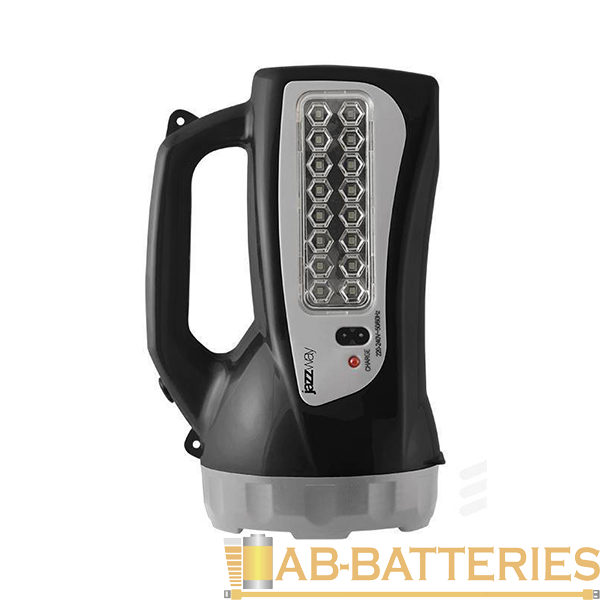 Фонарь туристический JAZZway Accu7-L19/L16 4W 35LED от аккумулятора черный серый