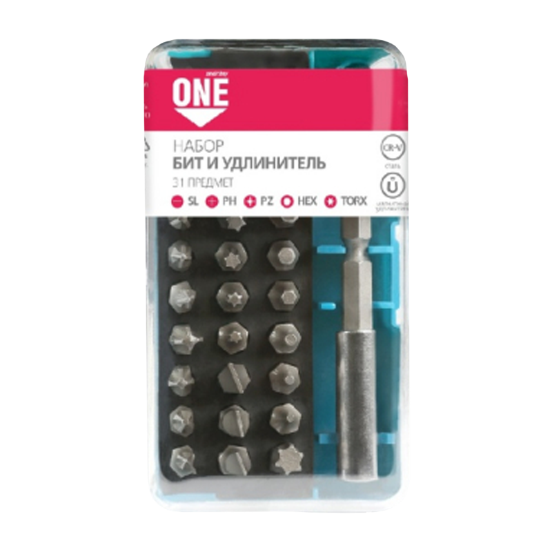 Отвертка Smartbuy ONE Tools с набором насадок 31 предмет CR-V (1/40)