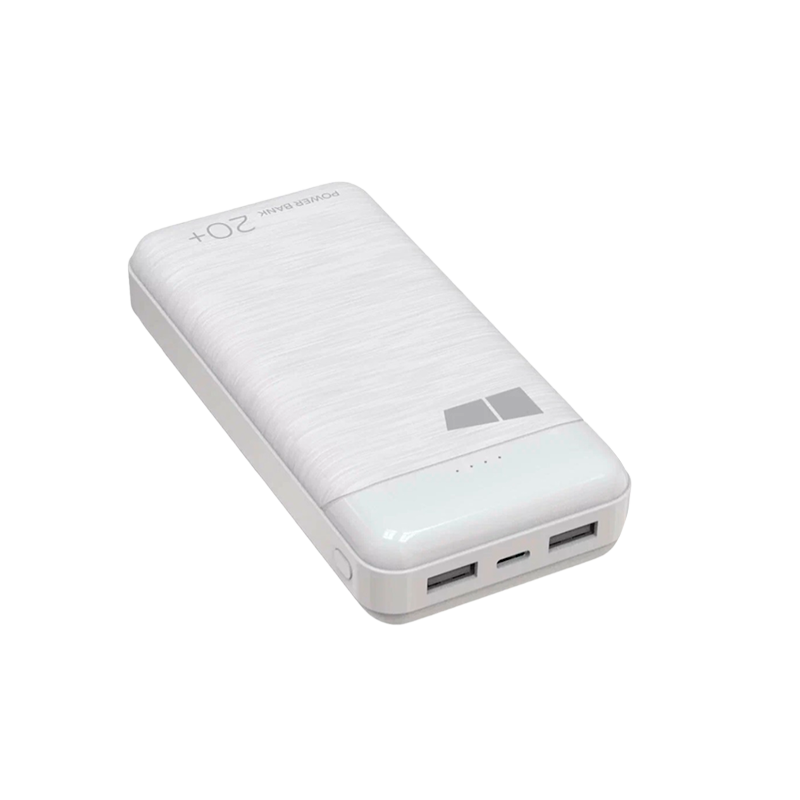Внешний аккумулятор MORE CHOICE PB33-20 20000mAh 2.1A 2USB белый (1/10/50)