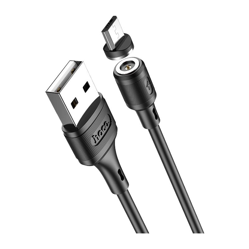 Кабель HOCO X52 USB (m)-microUSB (m) 1.0м 2.0A ПВХ магнит черный (1/31/310)