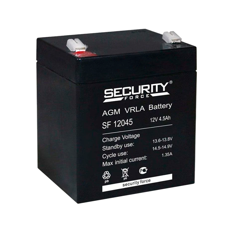 Аккумулятор свинцово-кислотный Security Force SF 12045 12V 4.5Ah (1/10)