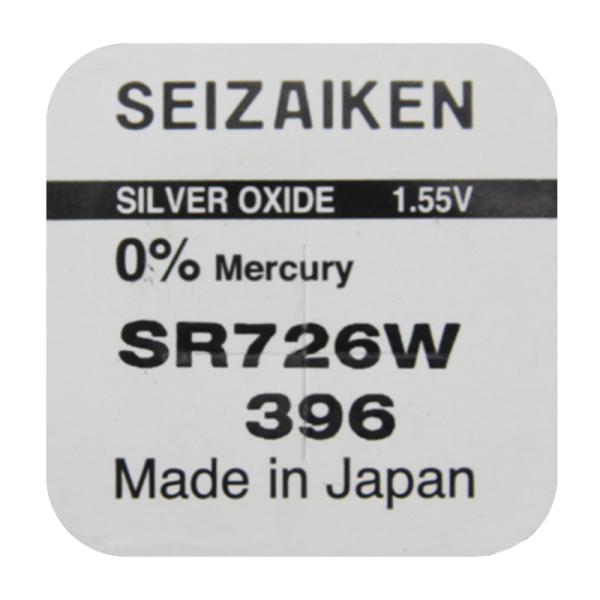 Батарейка SEIZAIKEN 396 (SR726W) Silver Oxide 1.55V (1/10/100/1000)