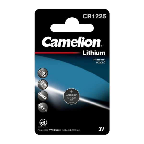 Батарейка Camelion CR1225 BL1 Lithium 3V (1/10/1800)