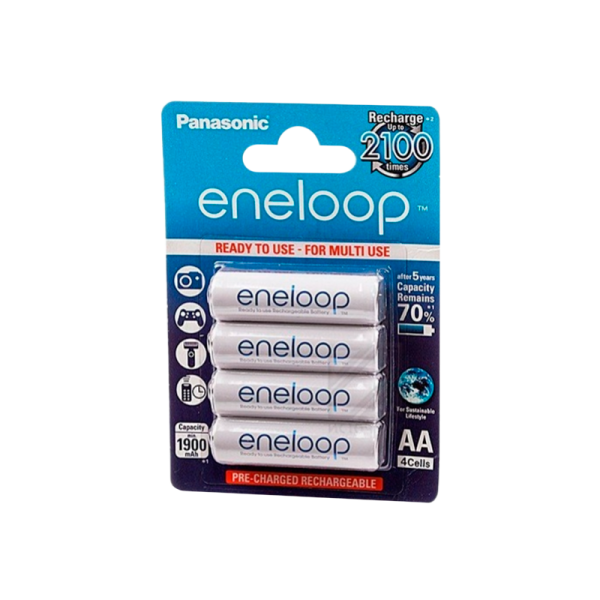 Аккумулятор предзаряженный RTU Panasonic HR6 AA BL4 NI-MH eneloop 1900mAh пласт. футл. (4/40/160)