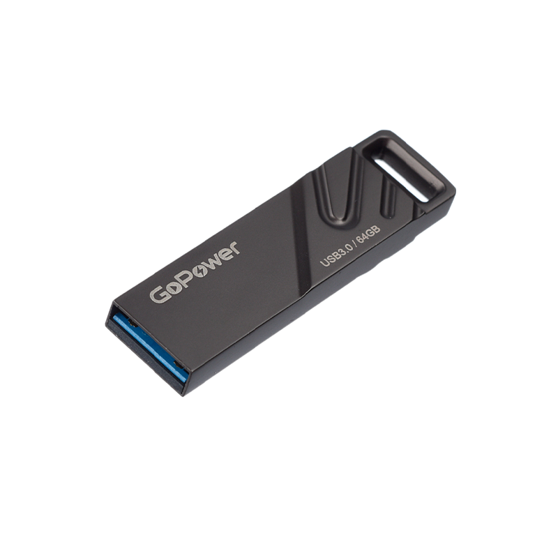 Флеш-накопитель GoPower TITAN 64GB USB3.0 металл черный графит (1/50/1000)