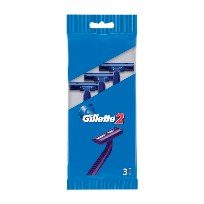 Бритва Gillette 2 лезвия пластиковая ручка 3шт. (1/40)