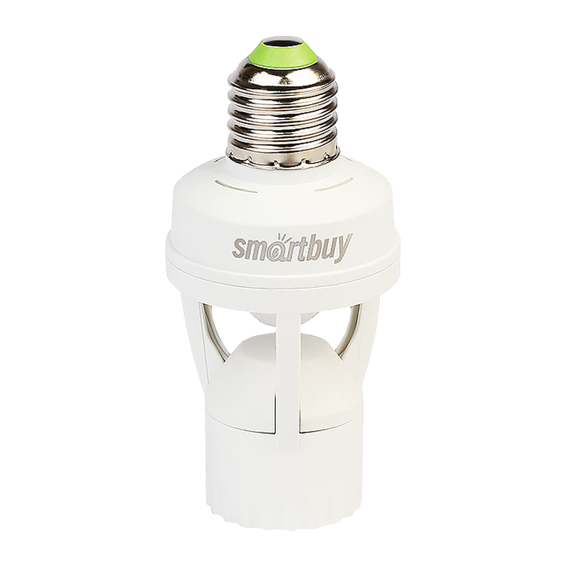 Датчик движения инфракрасный Smartbuy 6м 60W IP20 в патрон E27 белый