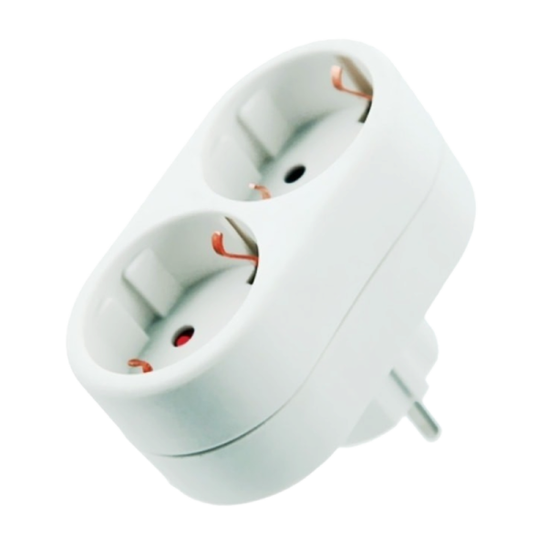 Разветвитель Старт SA 2р.С/З 16A с защитой от детей белый (1/50/200)