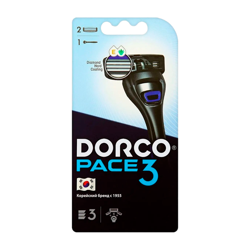 Бритва DORCO PACE3 3 лезвия 3+1шт. (1/12)
