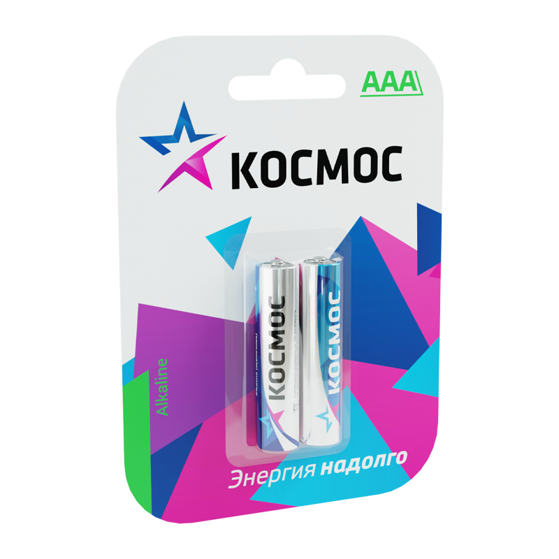 *Батарейка Космос LR03 AAA BL2 Alkaline 1.5V (2/24/288) 