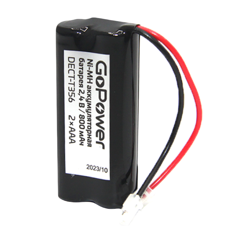 Аккумулятор для радиотелефонов GoPower T356 PC1 NI-MH 800mAh (1/15/300)