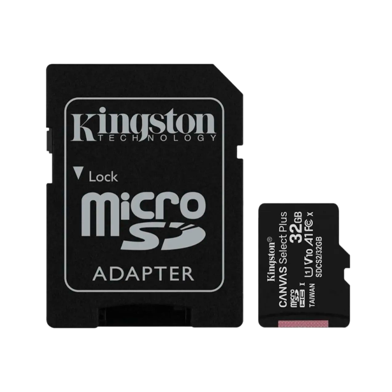 Карта памяти microSD Kingston Canvas Select Plus 32GB Class10 UHS-I (U1) с адаптером