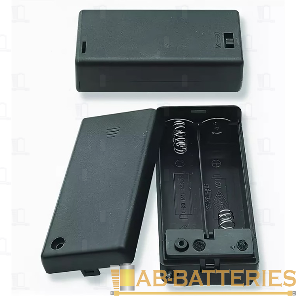 Батареечный отсек AA на 2 батарейки, закрытый с выключателем