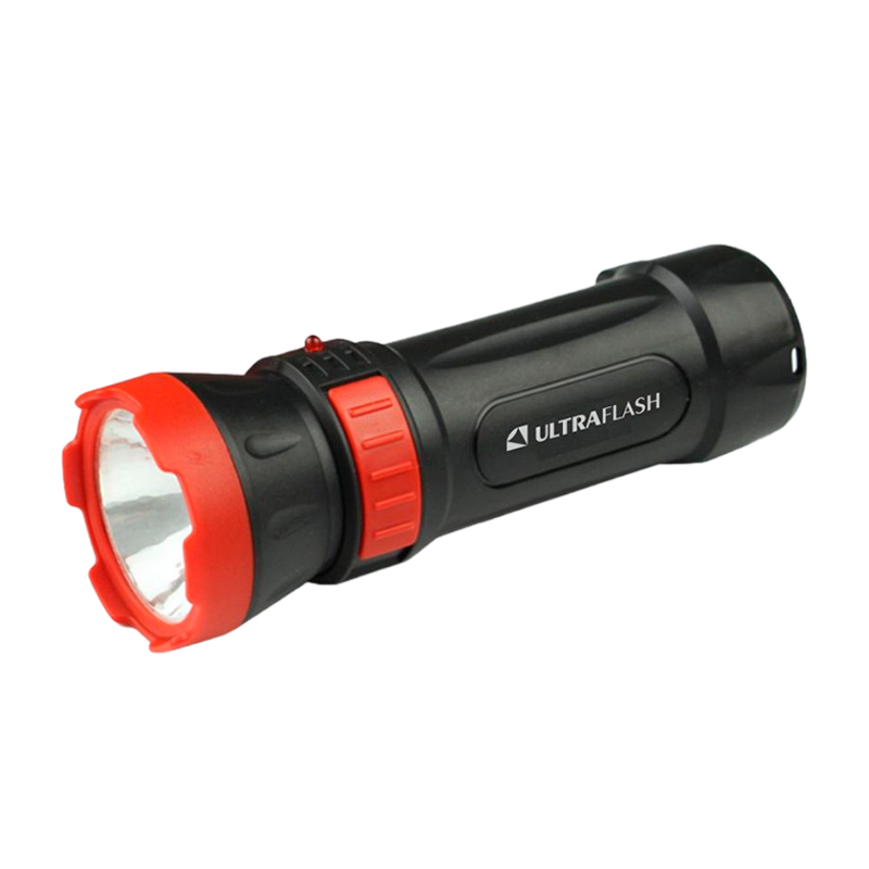 Фонарь туристический Ultraflash LED3849 4W 1LED от аккумулятора IPX4 прямая подзарядка черный желтый