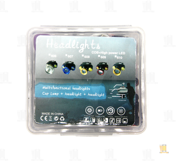 Фонарь налобный Без бренда YYC-610-T6 от аккумулятора 4 режима черный