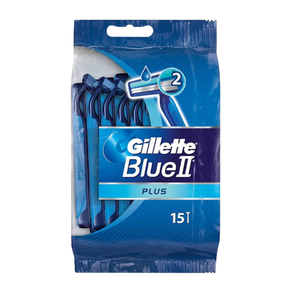 Бритва Gillette Blue II Plus 2 лезвия пластиковая ручка 15шт.