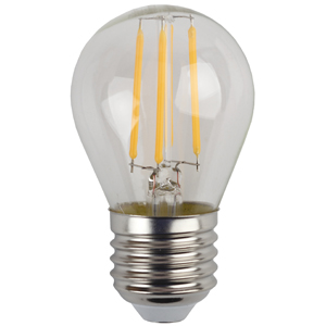 Лампа светодиодная филамент ЭРА P45 E27 5W 4000К 170-265V шар (1/25/50)