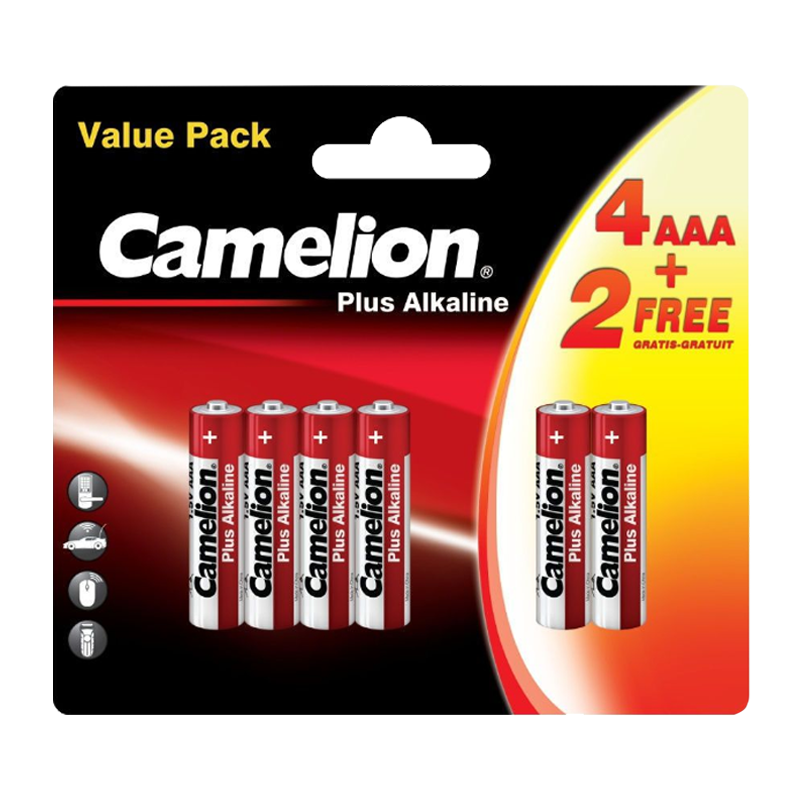 Батарейка Camelion Plus LR03 AAA BL4+2 Alkaline 1.5V (6/72/864)