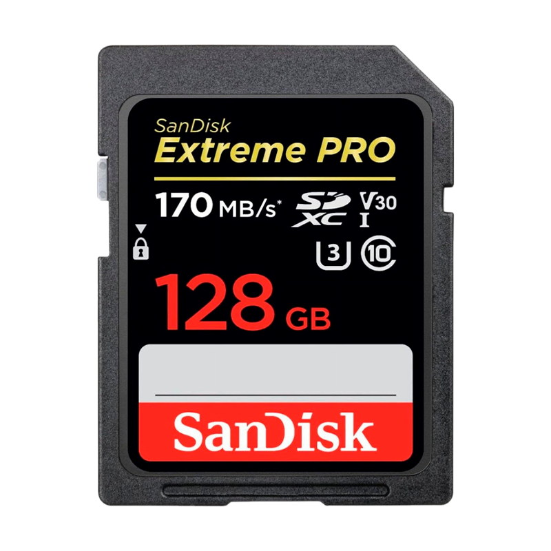 Карта памяти SD SanDisk Extreme Pro 128GB Class10 UHS-I (U3) 95 МБ/сек V30