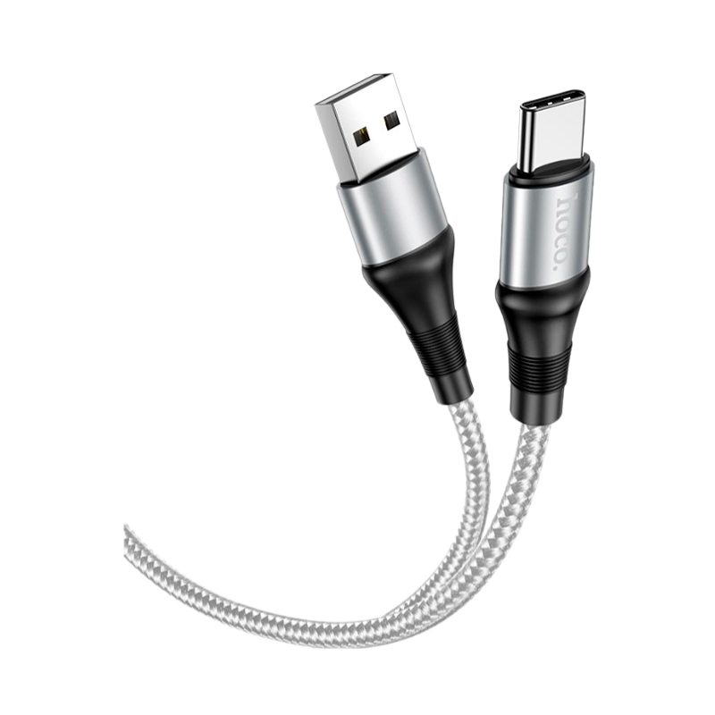 Кабель HOCO X50 USB (m)-Type-C (m) 1.0м 3.0A нейлон серый (1/31/310)